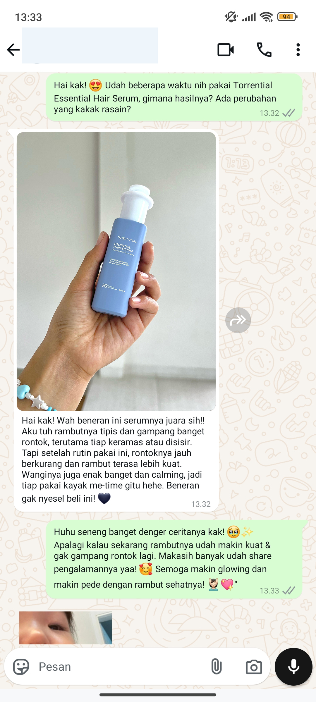 Testi Hair Serum Baru 01